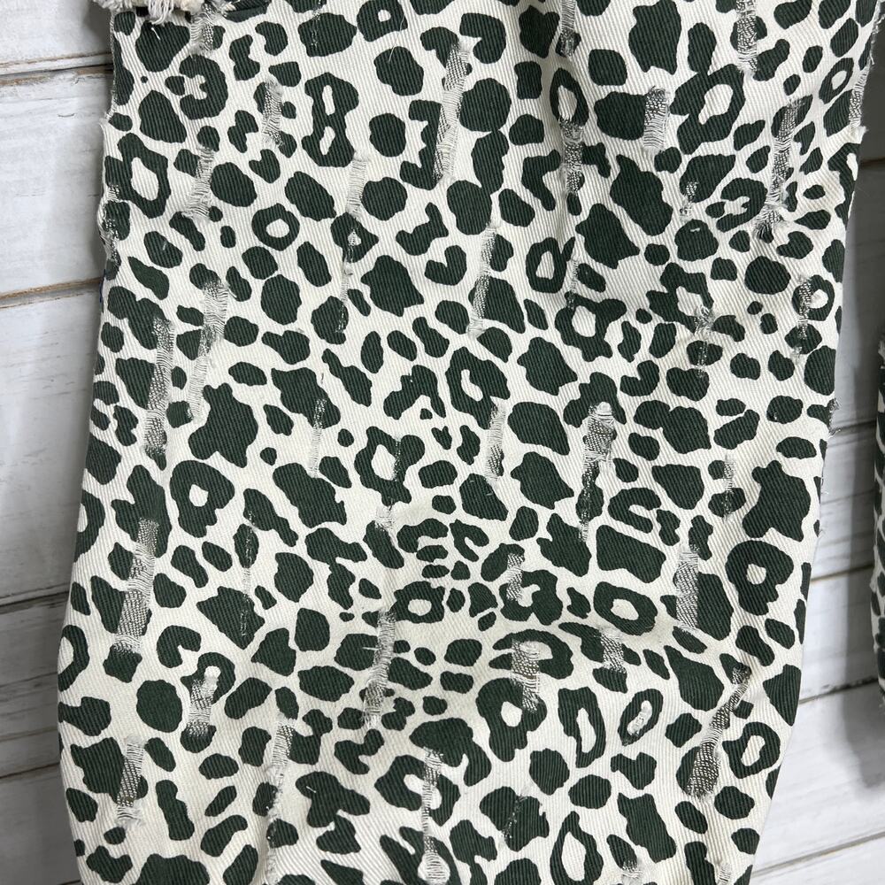 POL Leopard Patchwork Pants Crochet Lace Boho Cot… - image 12